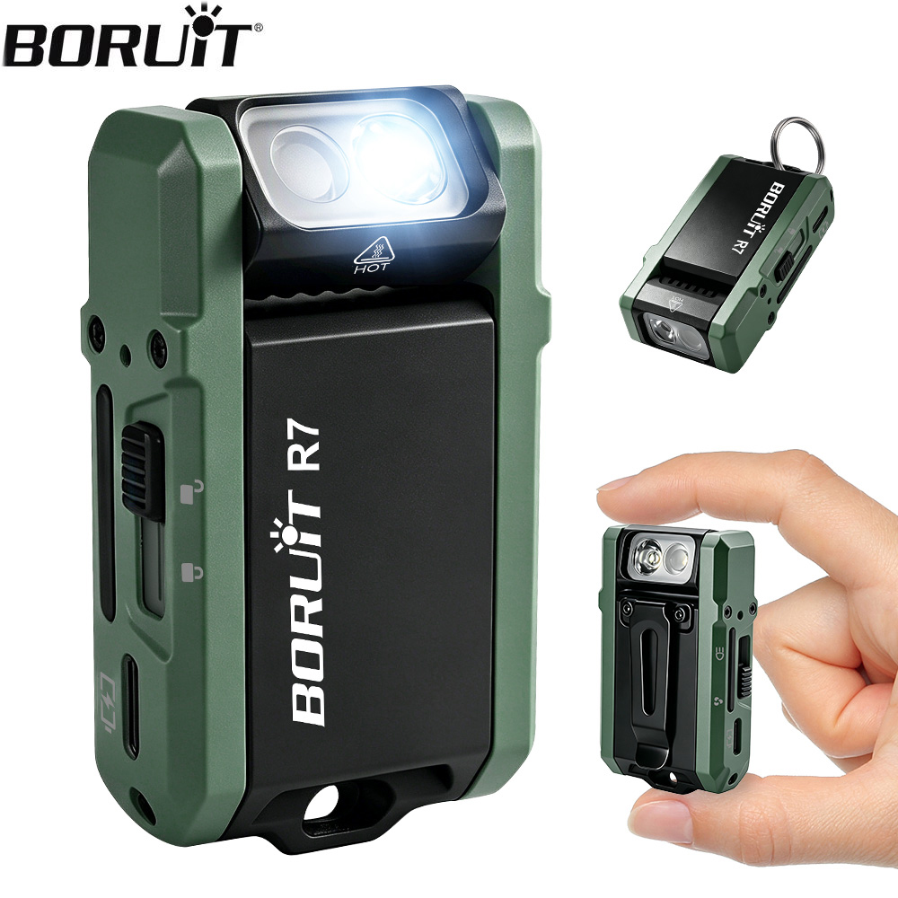 Keychain Flashlight - BORUiT R7 800LM Anahtarlık Feneri Mini