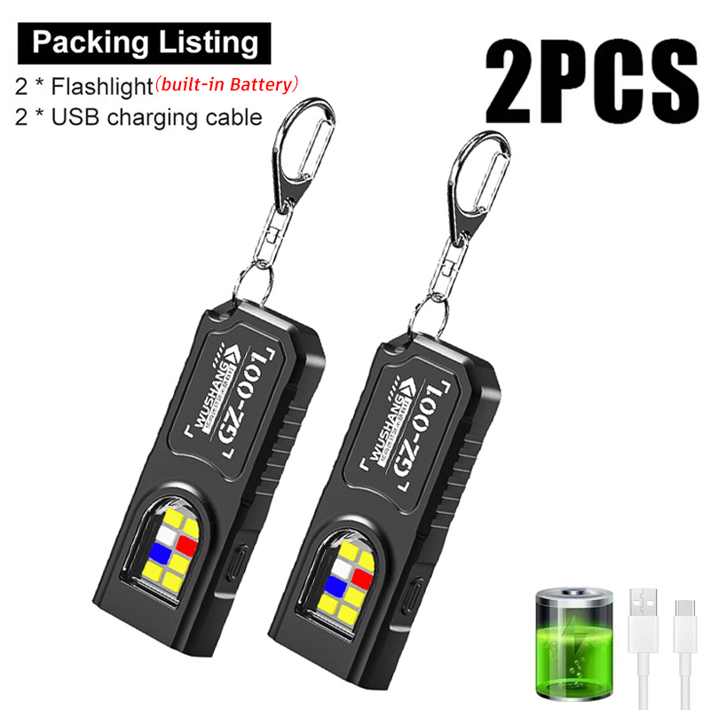 Keychain Flashlight - Çok fonksiyonlu Anahtarlık El Feneri USB