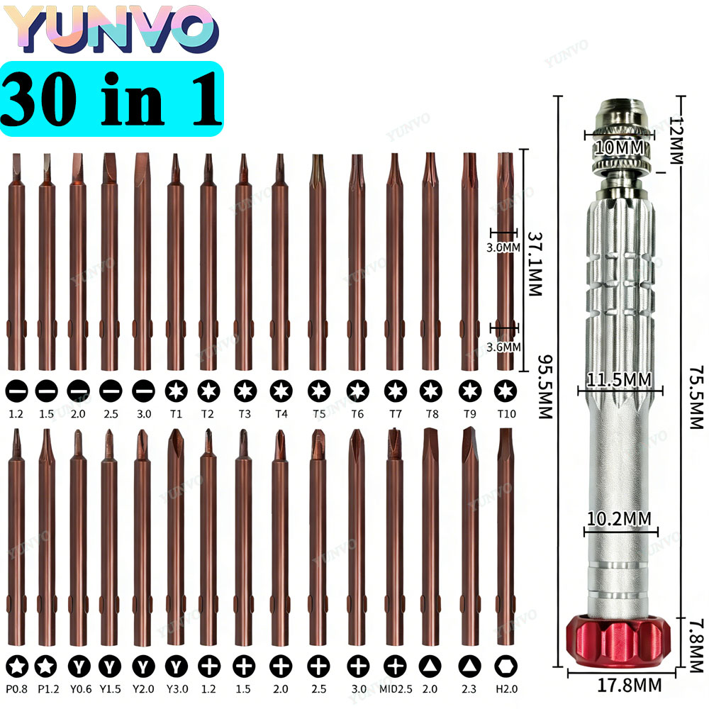 Micro Screwdriver Kit - 30'u 1 Arada Manyetik Hassas Tornavida