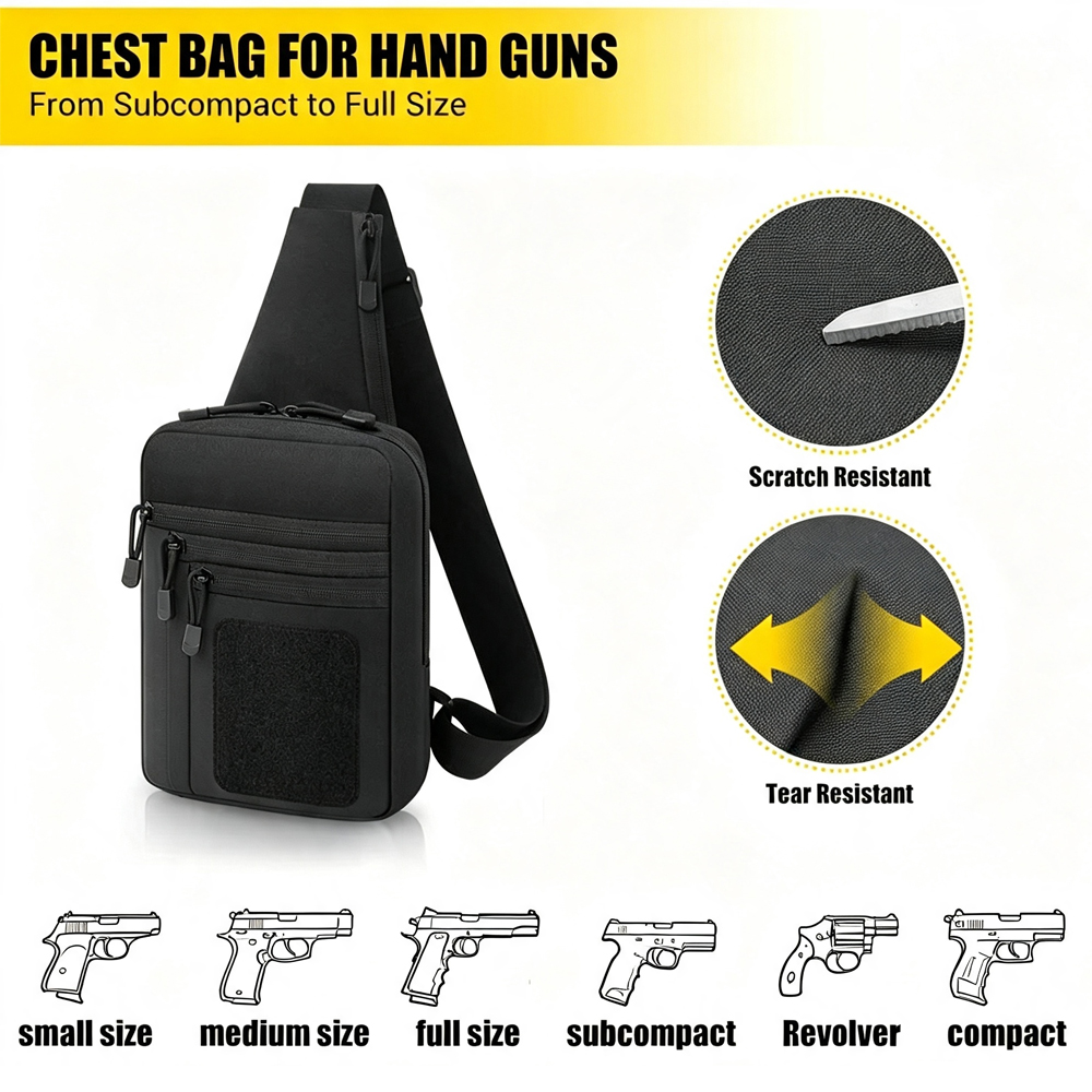 Gizli Taşıma Göğüs Çantası, Ta - Edc Pistol Carry Bag incelemesi ve fiyatı