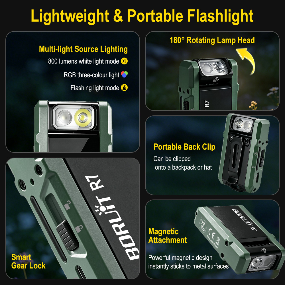 BORUiT R7 800LM Anahtarlık Fen - Keychain Flashlight incelemesi ve fiyatı