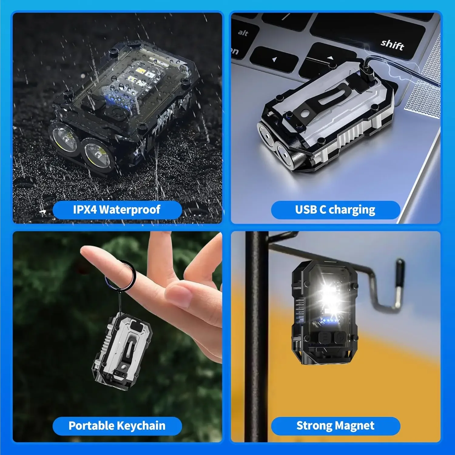 Klipsli El Feneri Şarj Edilebi - Keychain Flashlight incelemesi ve fiyatı