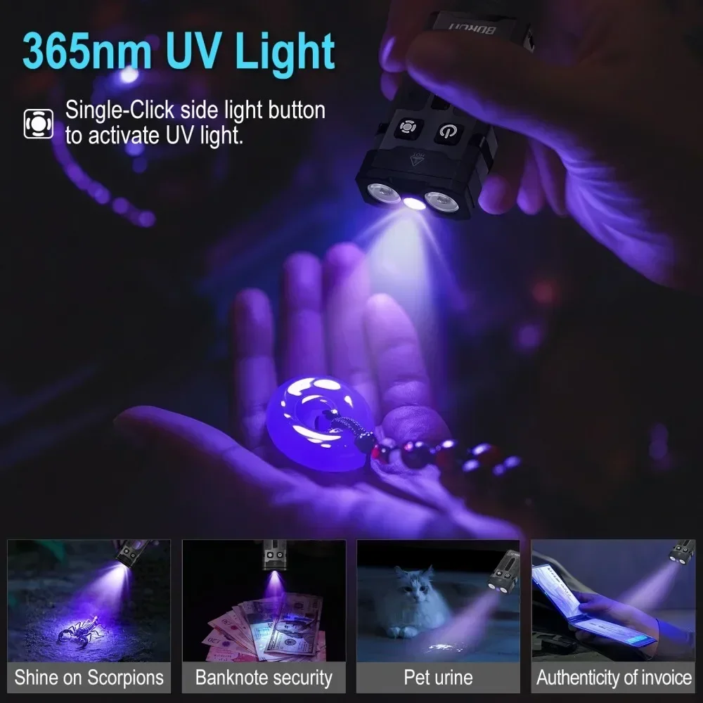 BORUiT EV20 1100LM EDC UV Anah - Keychain Flashlight incelemesi ve fiyatı