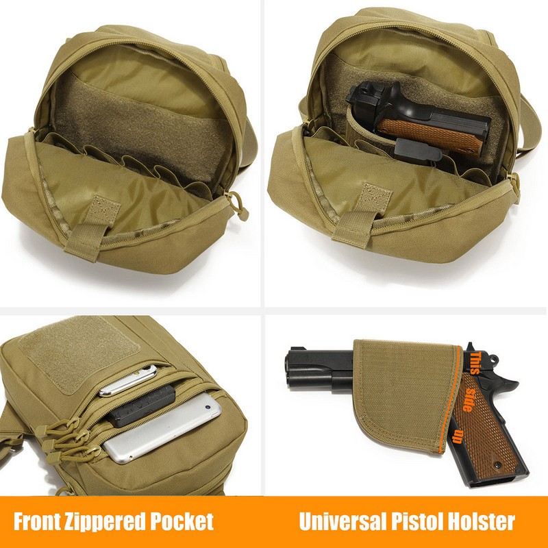Yeni Taktik Göğüs Çantası Taba - Edc Pistol Carry Bag incelemesi ve fiyatı
